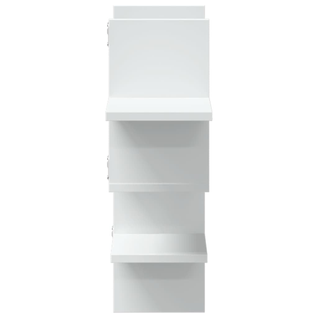Vegghylle Hvit 124,5X18X60,5 Cm Konstruert Tre