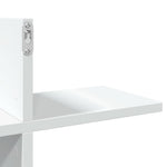 Vegghylle Hvit 124,5X18X60,5 Cm Konstruert Tre