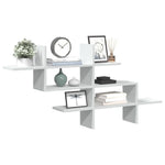 Vegghylle Hvit 124,5X18X60,5 Cm Konstruert Tre