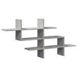 Vegghylle Betonggrå 124,5X18X60,5 Cm Konstruert Tre