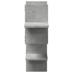 Vegghylle Betonggrå 124,5X18X60,5 Cm Konstruert Tre