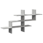 Vegghylle Betonggrå 124,5X18X60,5 Cm Konstruert Tre