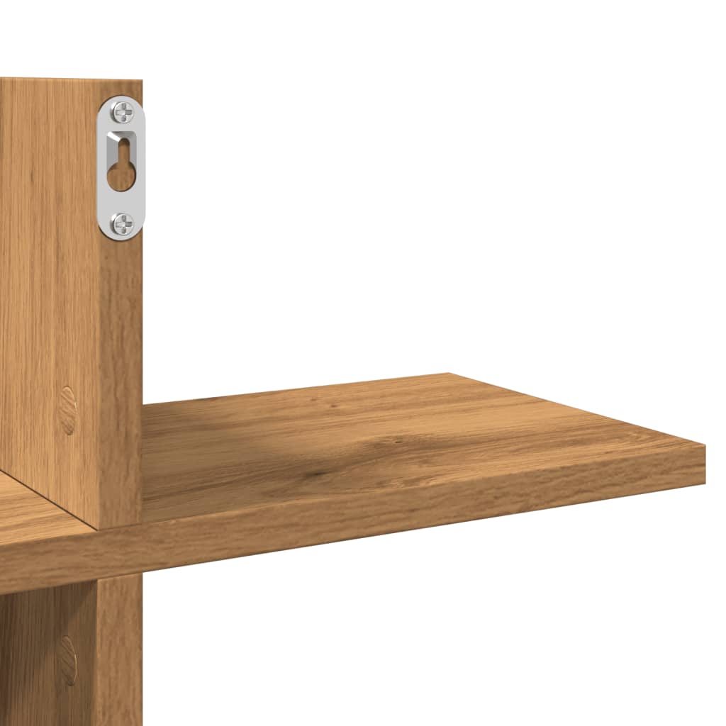 Vegghylle Artisan Eik 124,5X18X60,5 Cm Konstruert Tre