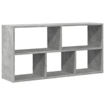 Vegghylle Betonggrå 100X25X50 Cm Konstruert Tre