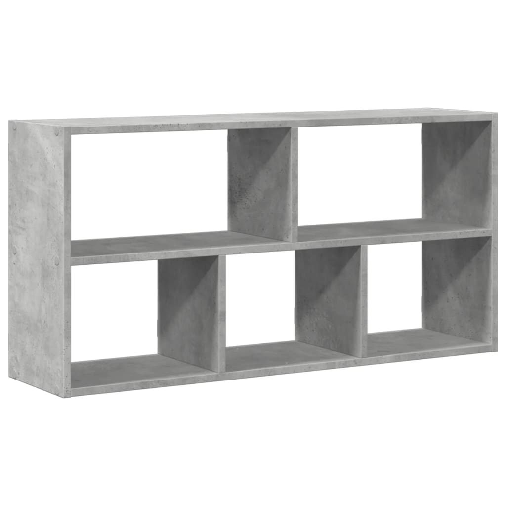 Vegghylle Betonggrå 100X25X50 Cm Konstruert Tre