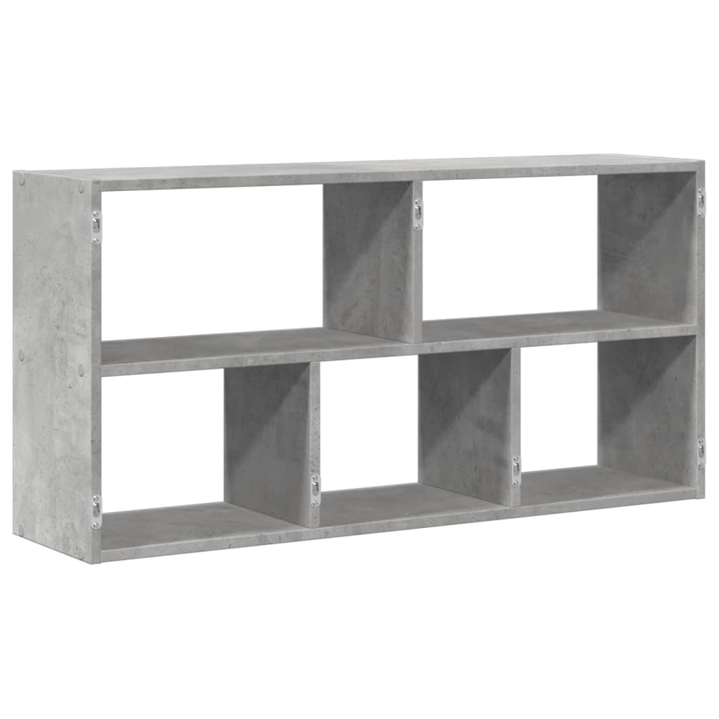 Vegghylle Betonggrå 100X25X50 Cm Konstruert Tre