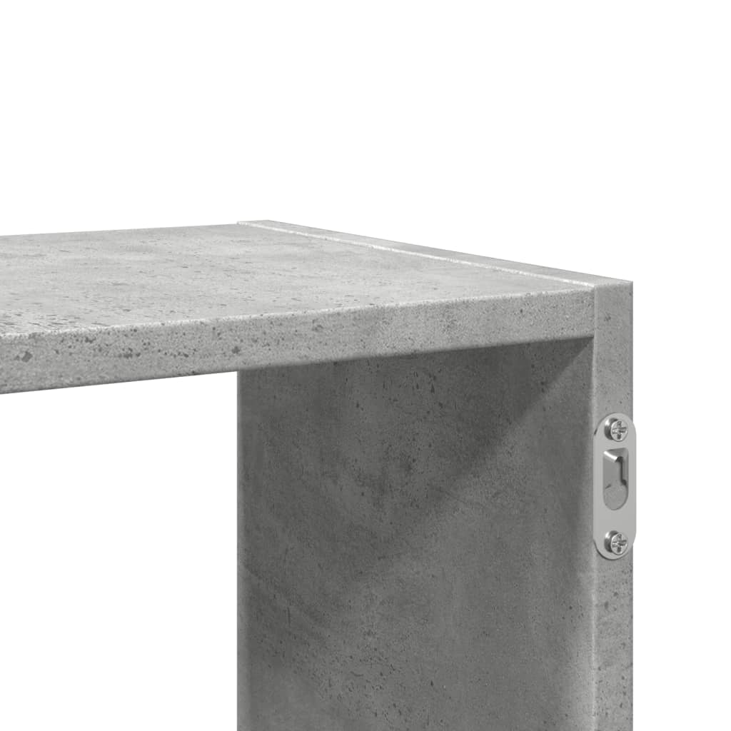 Vegghylle Betonggrå 100X25X50 Cm Konstruert Tre