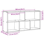 Vegghylle Betonggrå 100X25X50 Cm Konstruert Tre
