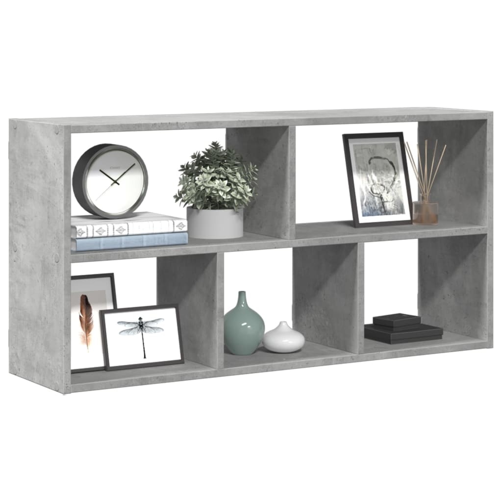 Vegghylle Betonggrå 100X25X50 Cm Konstruert Tre