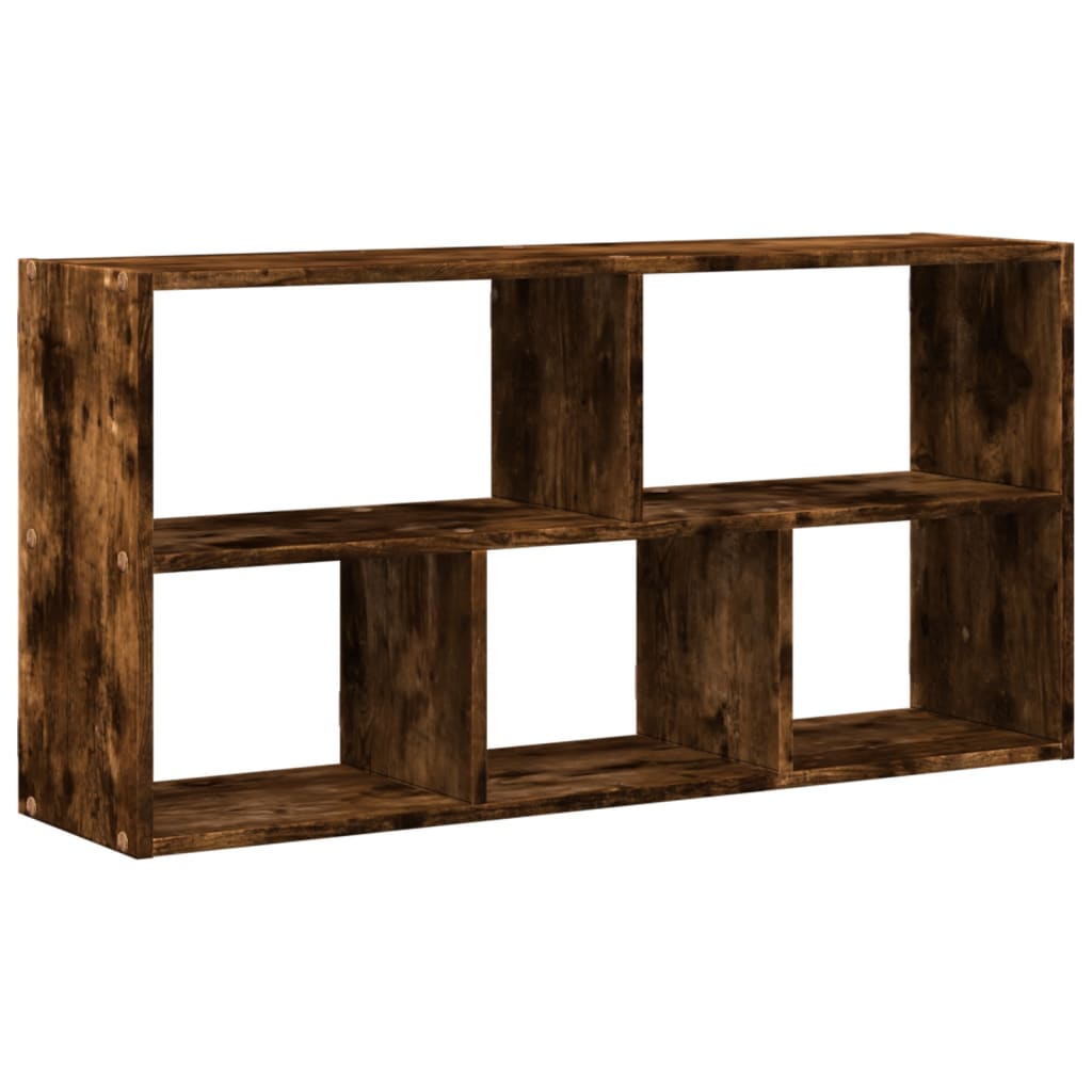 Vegghylle Røkt Eik 100X25X50 Cm Konstruert Tre