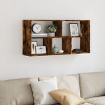 Vegghylle Røkt Eik 100X25X50 Cm Konstruert Tre