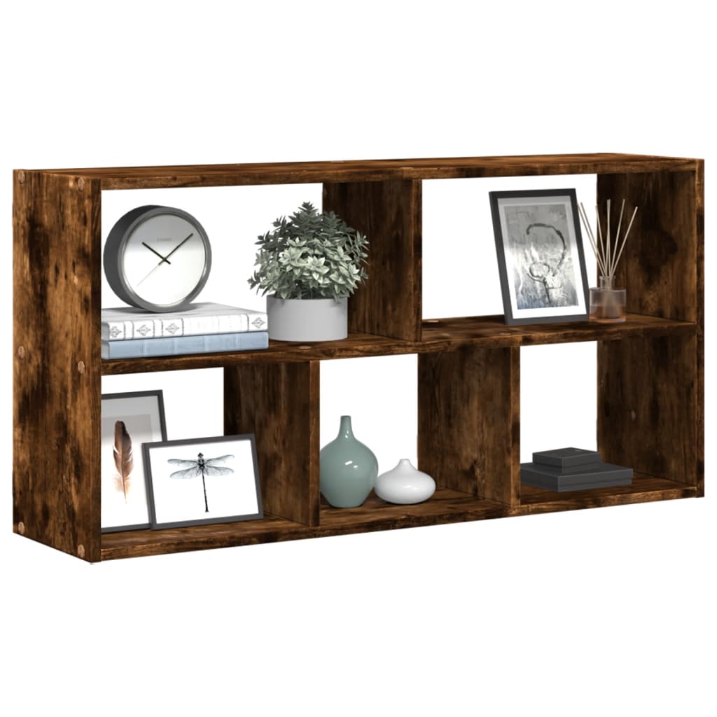 Vegghylle Røkt Eik 100X25X50 Cm Konstruert Tre