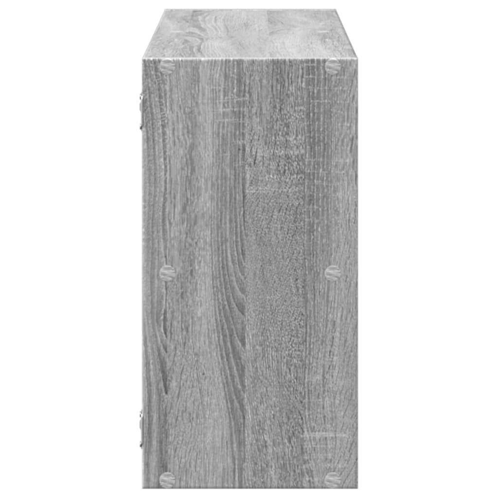 Vegghylle Grå Sonoma 100X25X50 Cm Konstruert Tre