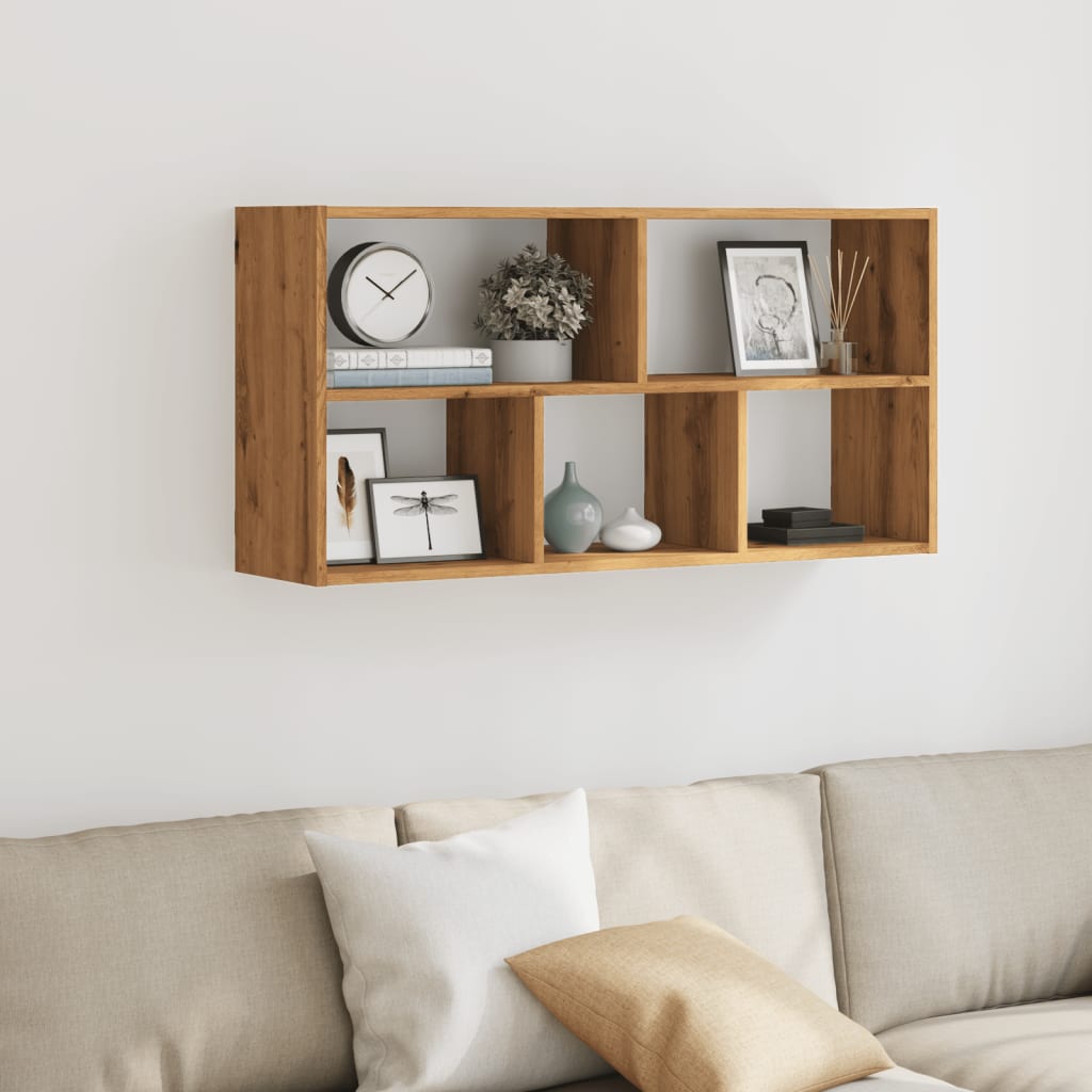 Vegghylle Artisan Eik 100X25X50 Cm Konstruert Tre