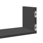 Vegghyller 3 Stk Svart 58X18X18 Cm Konstruert Tre
