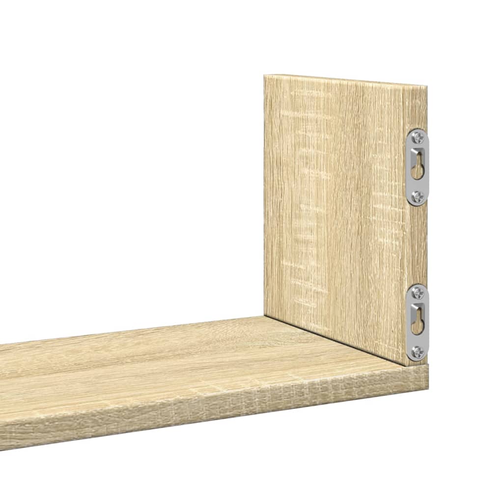 Vegghyller 3 Stk Sonoma Eik 58X18X18 Cm Sponplate