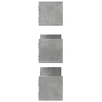 Vegghyller 3 Stk Betonggrå 58X18X18 Cm Sponplate