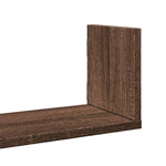 Vegghyller 3 Stk Brun Eik 58X18X18 Cm Konstruert Tre