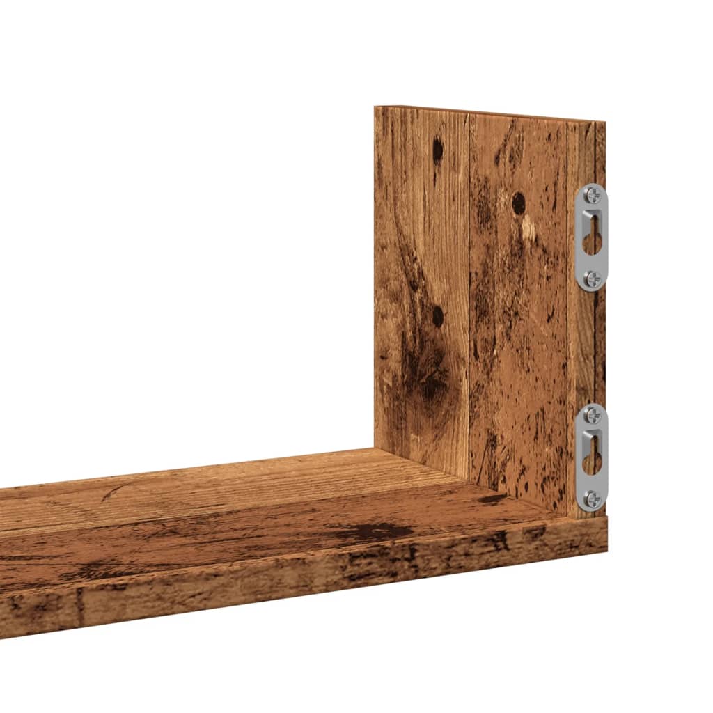 Vegghyller 3 Stk Gammelt Tre 58X18X18 Cm Konstruert Tre