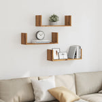 Vegghyller 3 Stk Artisan Eik 58X18X18 Cm Konstruert Tre