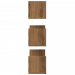 Vegghyller 3 Stk Artisan Eik 58X18X18 Cm Konstruert Tre