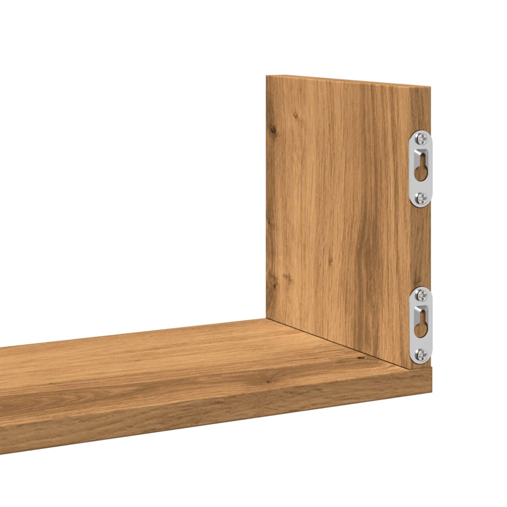 Vegghyller 3 Stk Artisan Eik 58X18X18 Cm Konstruert Tre