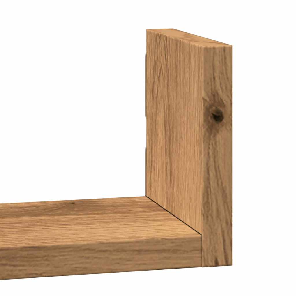 Vegghylle 3 Stk Artisan Eik Konstruert Tre