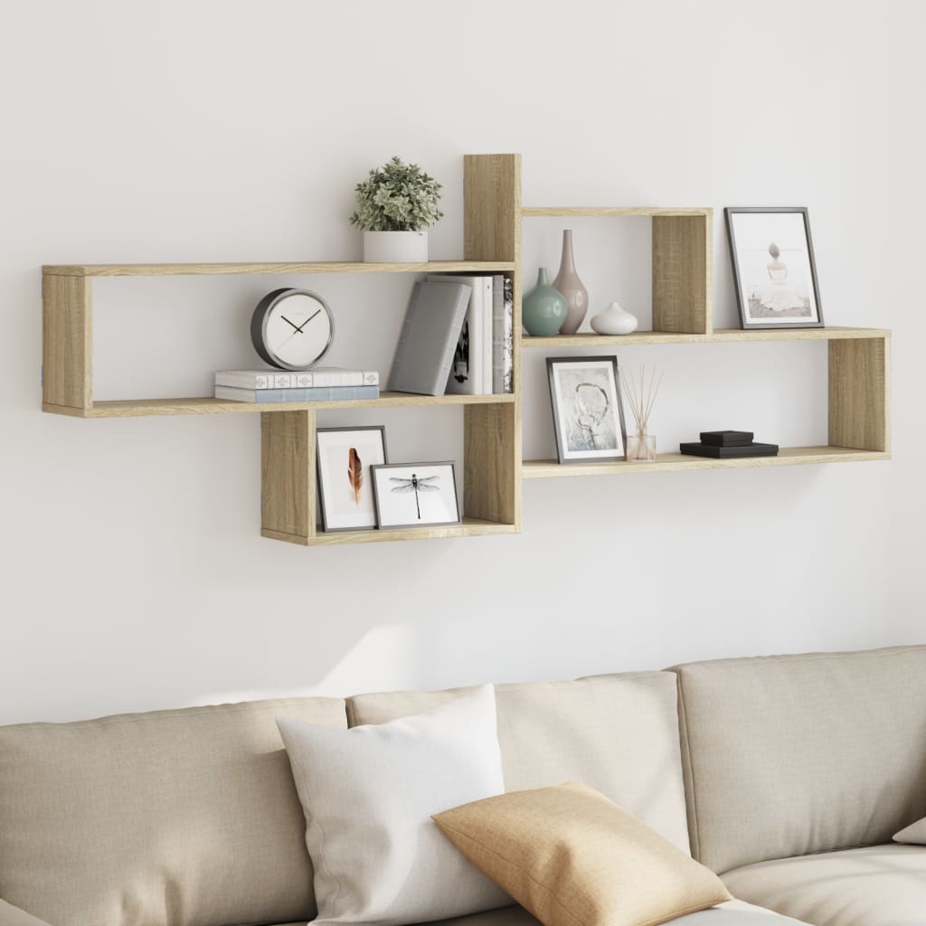 Vegghylle Sonoma Eik 167,5X18X68 Cm Konstruert Tre