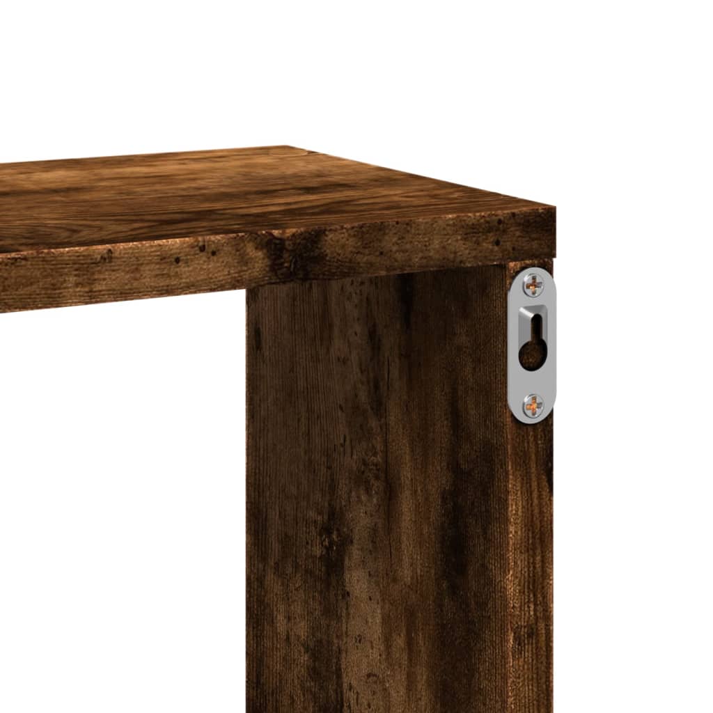 Vegghylle Røkt Eik 167,5X18X68 Cm Konstruert Tre
