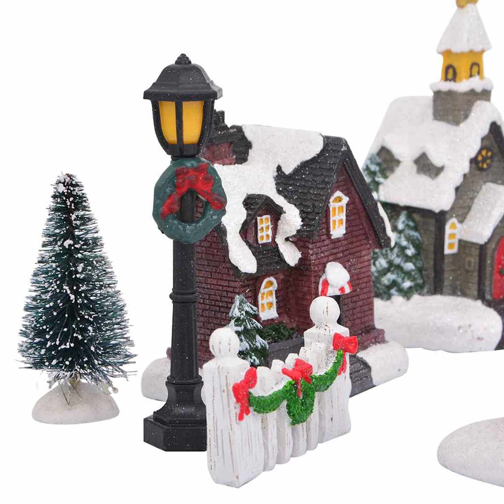 Juleborddekor Med Batteridrevne Lys Flerfarget Harpiks