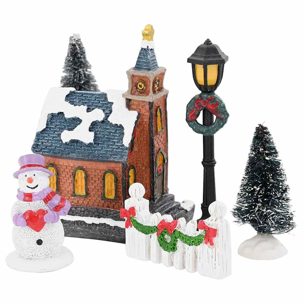 Juleborddekor Med Batteridrevne Lys Flerfarget Harpiks