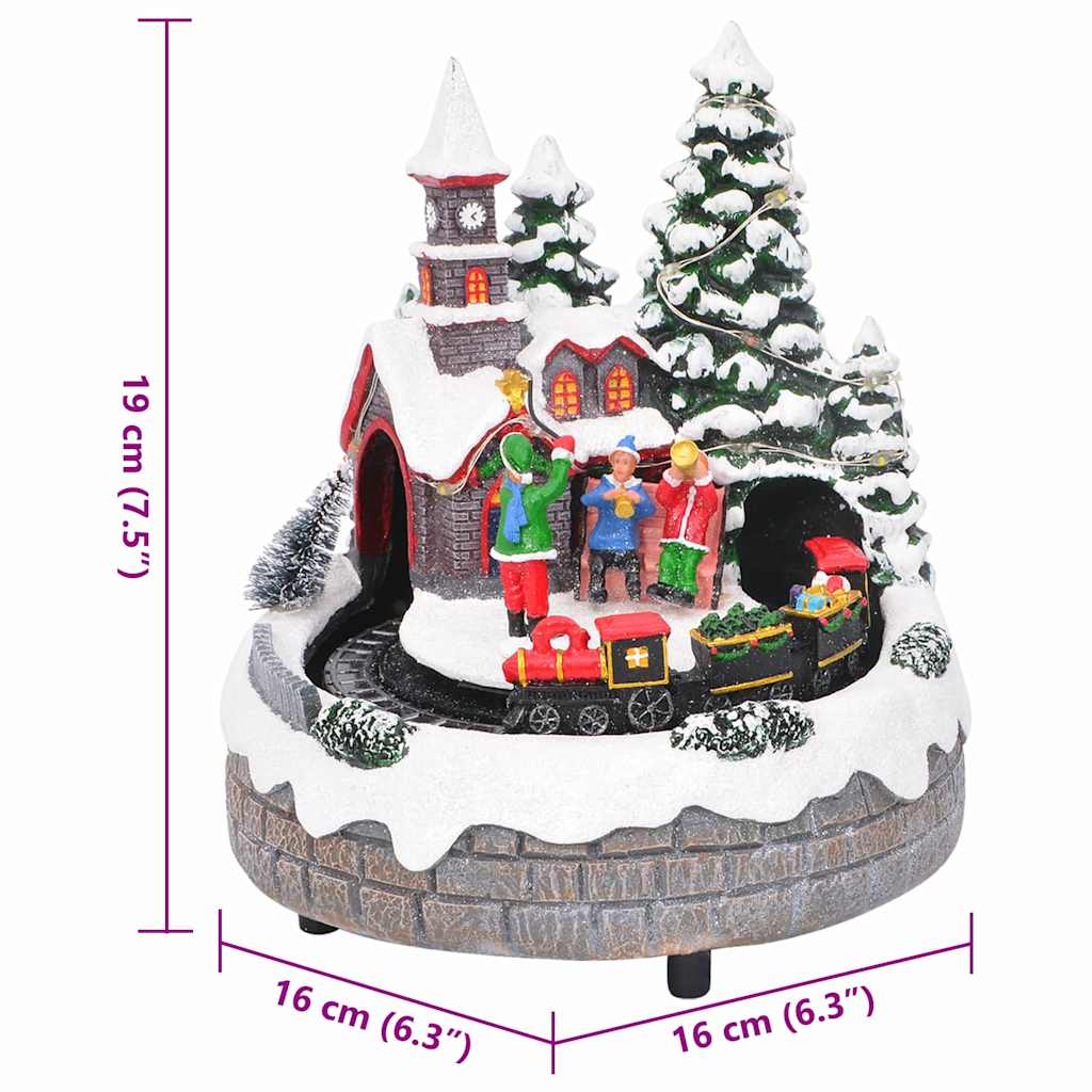 Juleborddekorasjon Flerfarget 16 X 16 X 19 Cm Harpiks