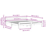 Sengeramme Med Madrass 200X200 Cm Heltre Furu