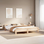 Sengeramme Med Madrass 200X200 Cm Heltre Furu