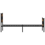 Sengeramme I Metall Uten Madrass Røkt Eik 90X200 Cm