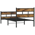 Sengeramme I Metall Uten Madrass Røkt Eik 90X200 Cm