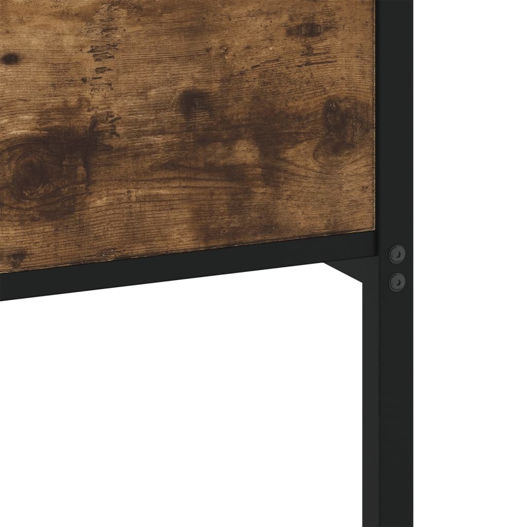 Sengeramme I Metall Uten Madrass Røkt Eik 90X200 Cm