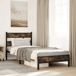 Sengeramme Uten Madrass Med Hodegavl Sonoma Eik 90X200 Cm