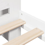 Seng Med Bokhylle Uten Madrass Hvit 140X200 Cm Heltre Furu