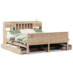 Seng Med Bokhylle Uten Madrass 180X200 Cm Heltre Furu