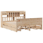 Seng Med Bokhylle Uten Madrass 180X200 Cm Heltre Furu