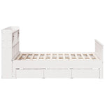 Seng Med Bokhylle Uten Madrass Hvit 180X200 Cm Heltre Furu