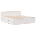 Seng Med Bokhylle Uten Madrass Hvit 180X200 Cm Heltre Furu