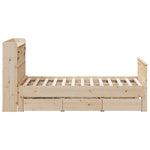 Seng Med Bokhylle Uten Madrass 140X200 Cm Heltre Furu