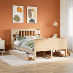 Seng Med Bokhylle Uten Madrass 140X200 Cm Heltre Furu