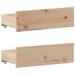 Seng Med Bokhylle Uten Madrass 75X190 Cm Heltre Furu