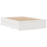 Seng Med Bokhylle Uten Madrass Hvit 140X200 Cm Heltre Furu