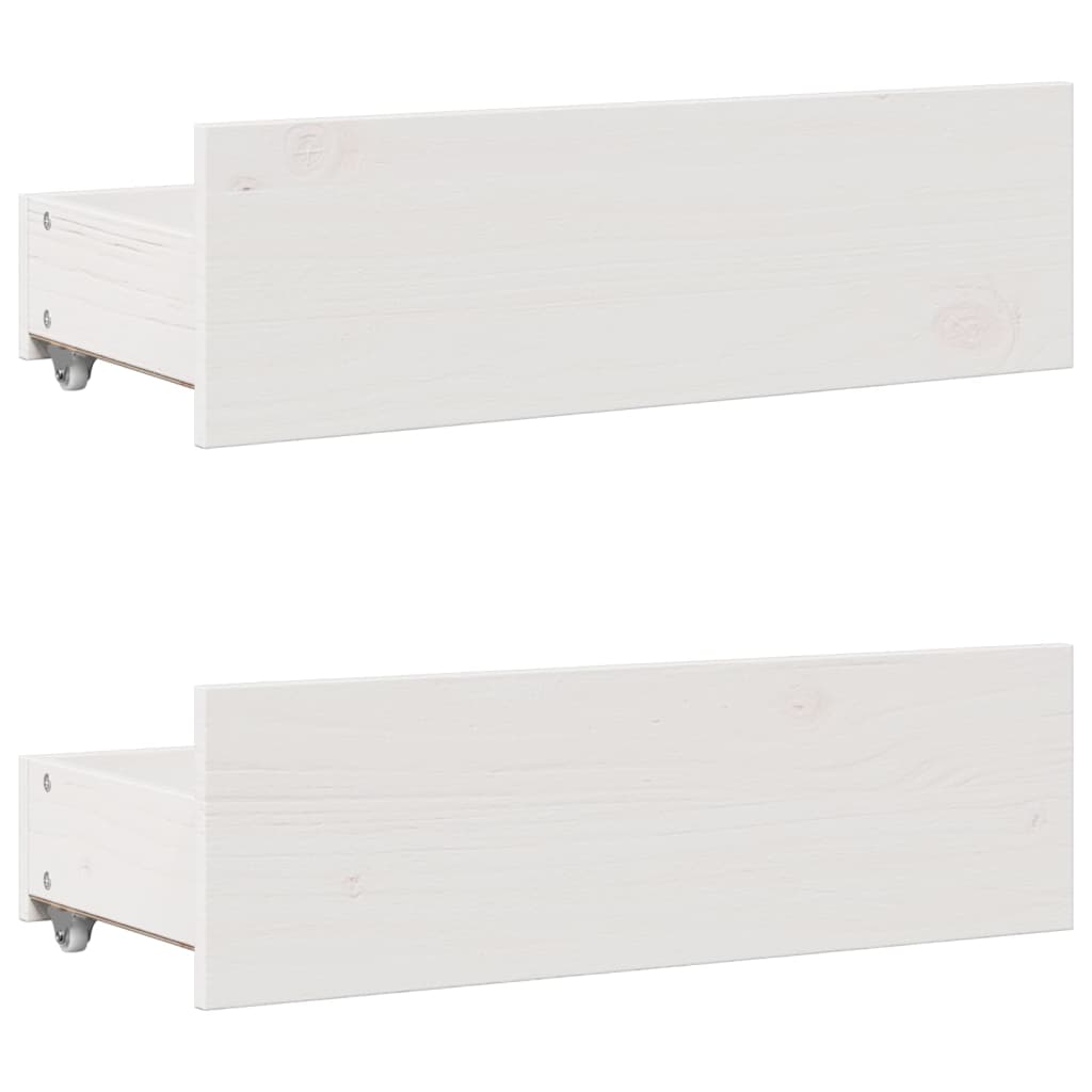 Seng Med Bokhylle Uten Madrass Hvit 140X200 Cm Heltre Furu