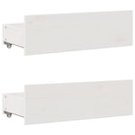 Seng Med Bokhylle Uten Madrass Hvit 140X200 Cm Heltre Furu