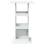 Barbord Med Oppbevaringsstativ Hvit 60X60X102 Cm Konstruert Tre